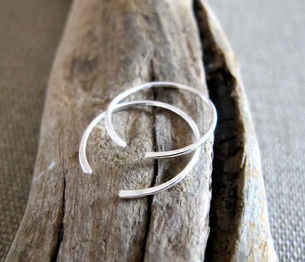 Elegant Hammered Hoop Earrings