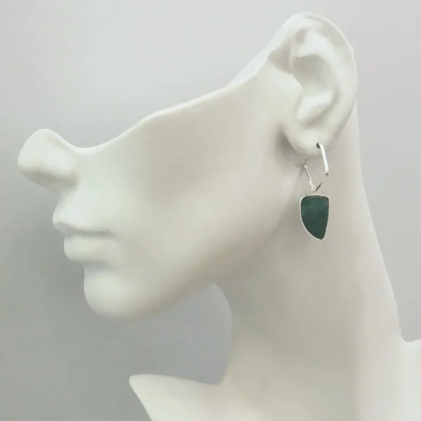 Emerald Loop Single Drop Earrings