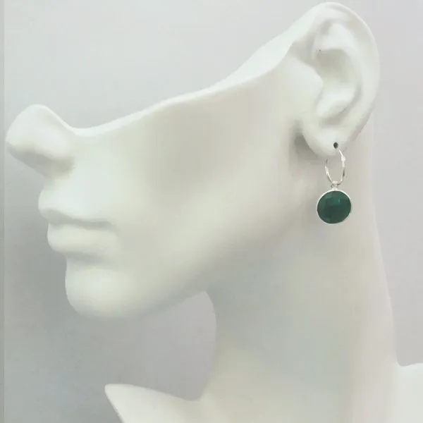 Emerald Loop Single Drop Earrings