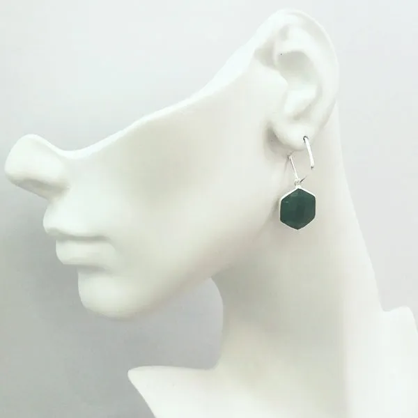 Emerald Loop Single Drop Earrings