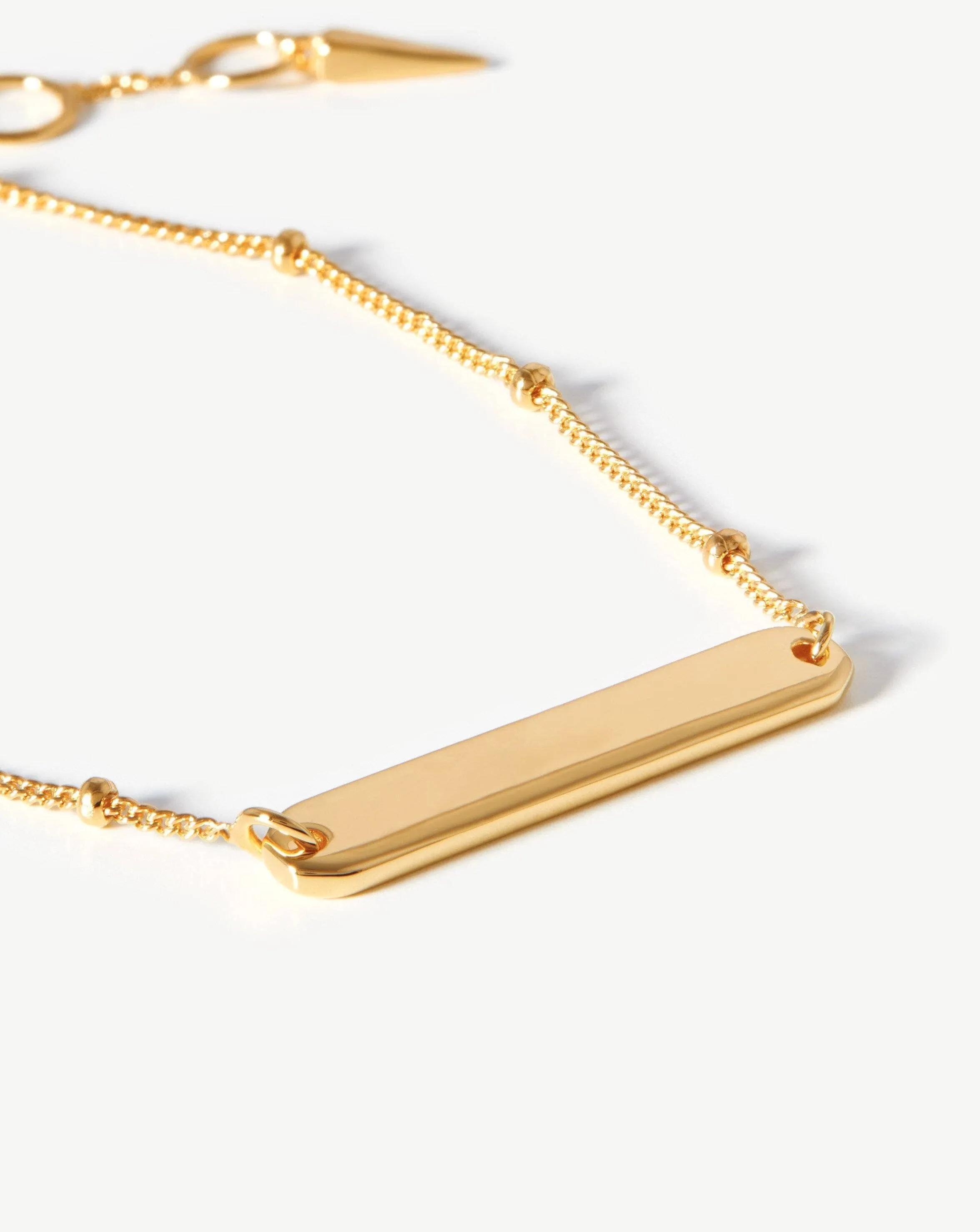 Engravable Bar Bracelet | 18ct Gold Plated Vermeil