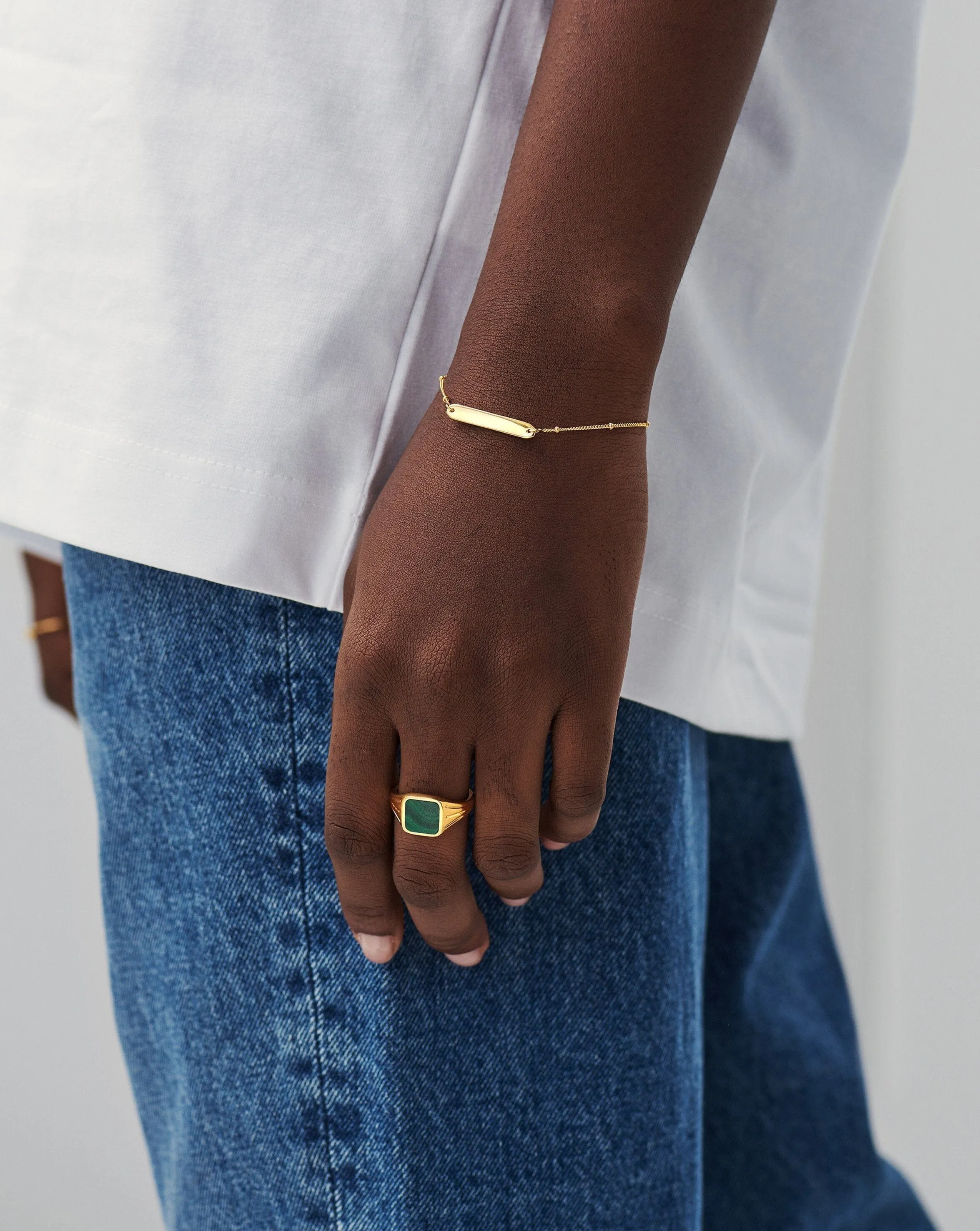 Engravable Bar Bracelet | 18ct Gold Plated Vermeil