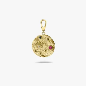 Evil Eye Gold Charm | 14K Solid Gold