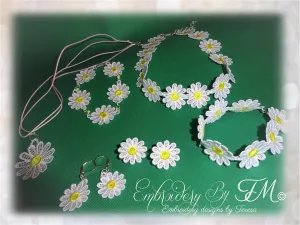 FSL jewelry Daisy (two bracelets, pendant, choker, two pairs of earrings) and ankle bracelet