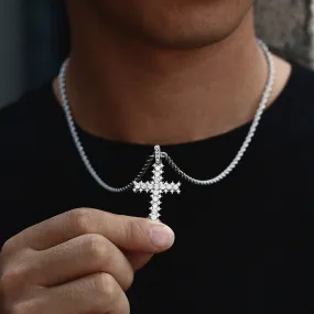 Fully Iced Cross Pendant