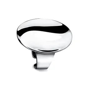 Geometric Twist Large Glossy Band Ring