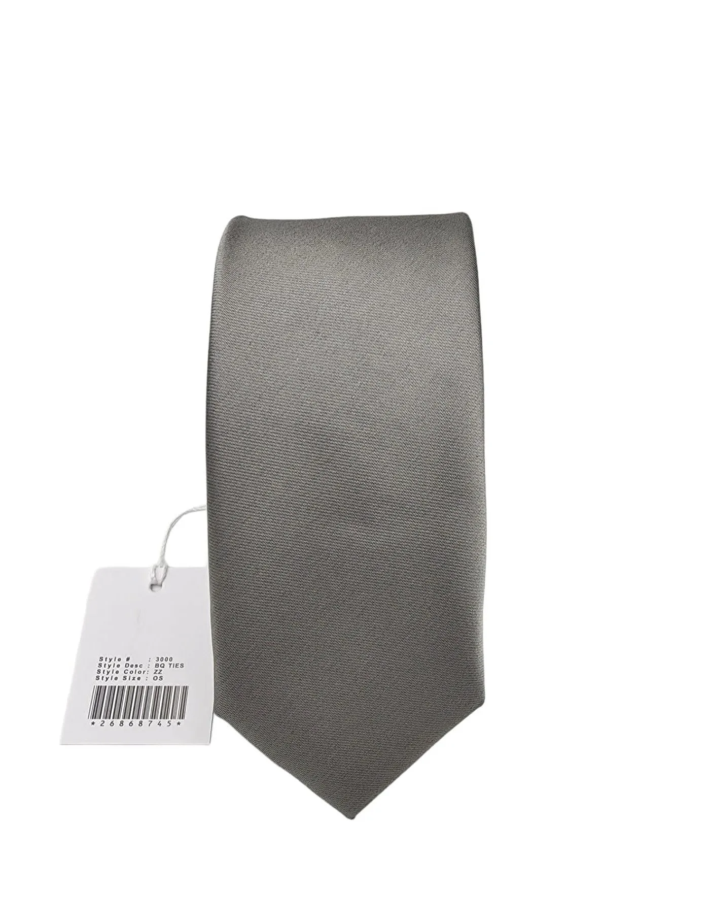 Giovanni Testi Silver Slim Tie with Hanky 3000-ZZ