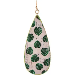 Gold Monstera Leaf Print Earring