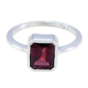 Handmade Gem Garnet 925 Sterling Silver Rings Cheap Body Jewelry