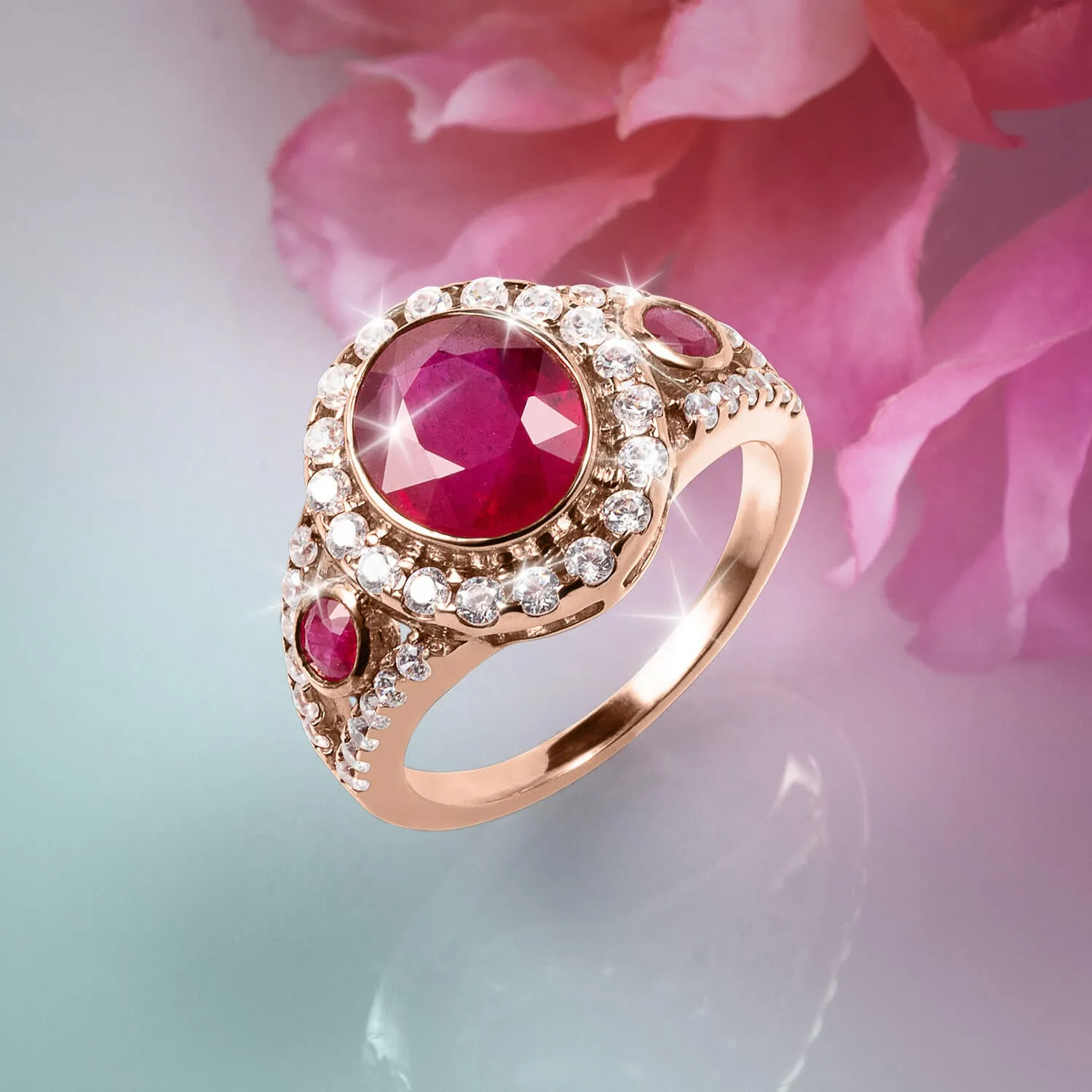 Inflamed Ruby Ladies RIng