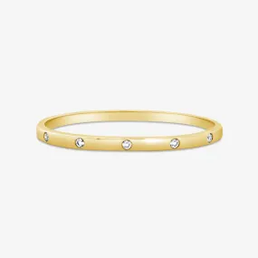 Inlay 5 Diamond Bangle Bracelet