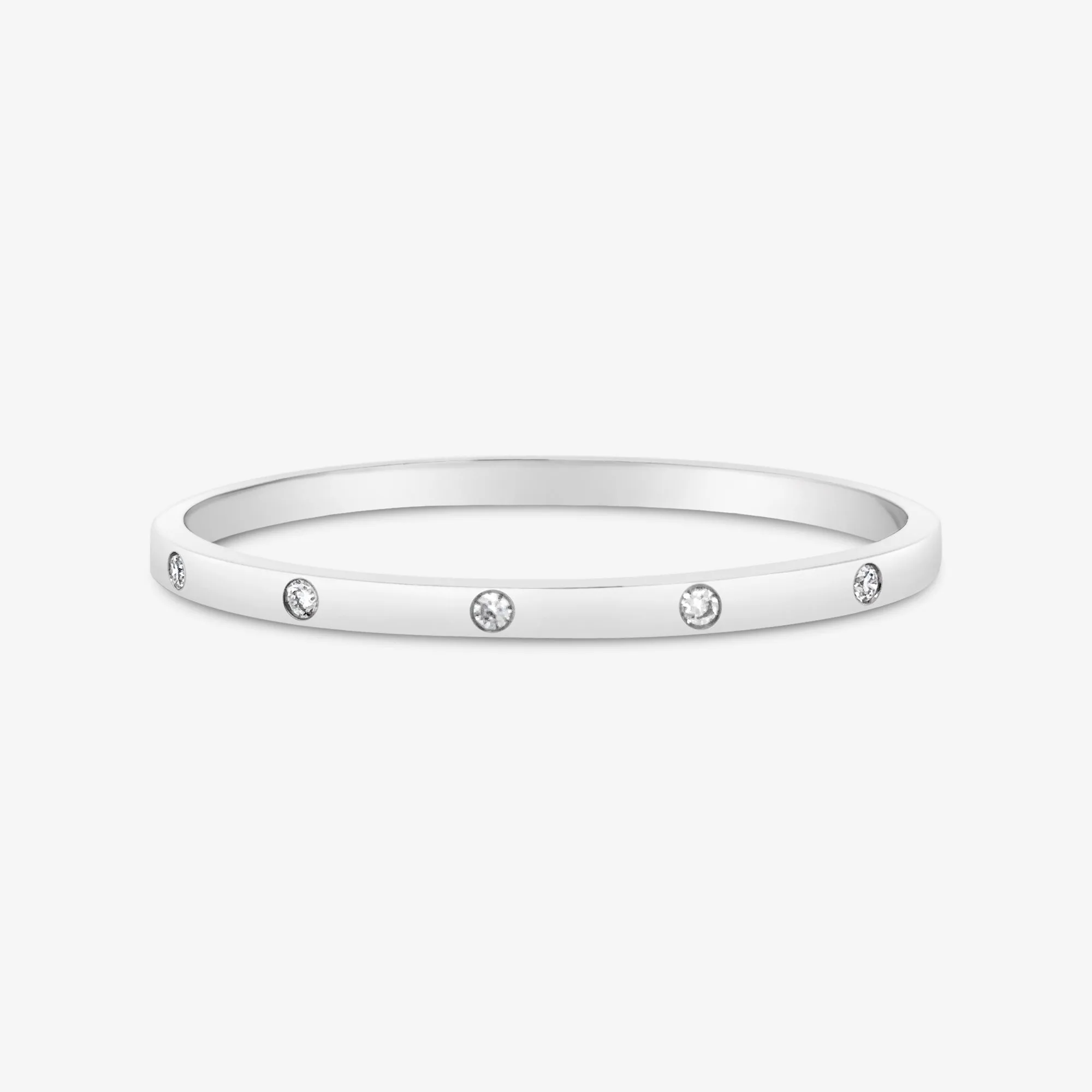 Inlay 5 Diamond Bangle Bracelet