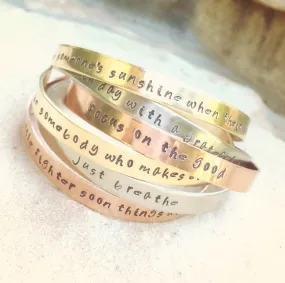 Inspirational Cuff Bracelets