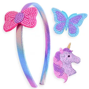 Interchangeable Charm Headband and Hair Clips