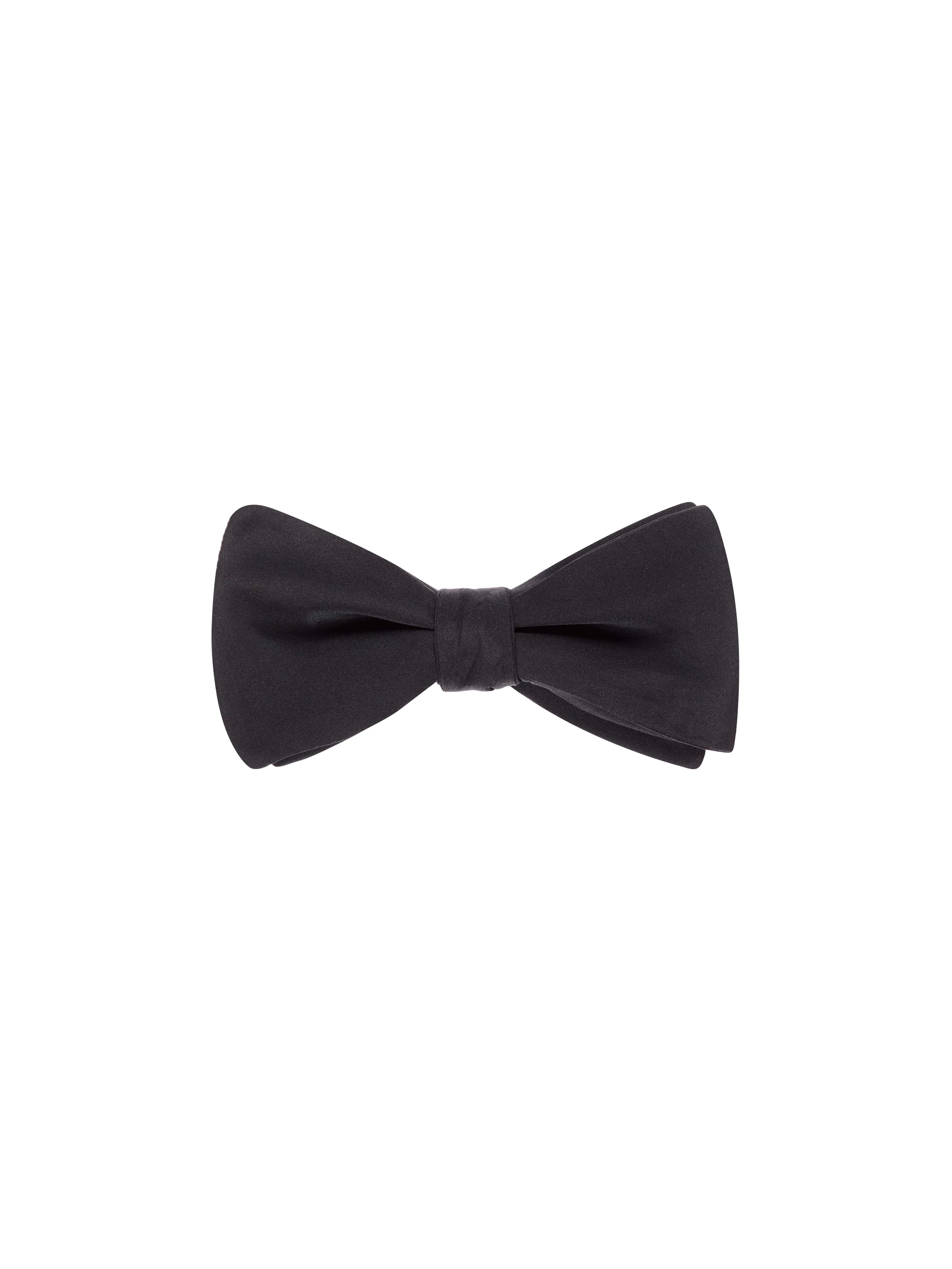 J.Lindeberg Mens Classic Black Satin Open Bow-Tie for Evening Events