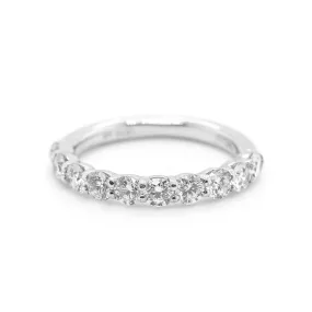 Ladies Platinum 1.05ct. Half Eternity Diamond Wedding Band