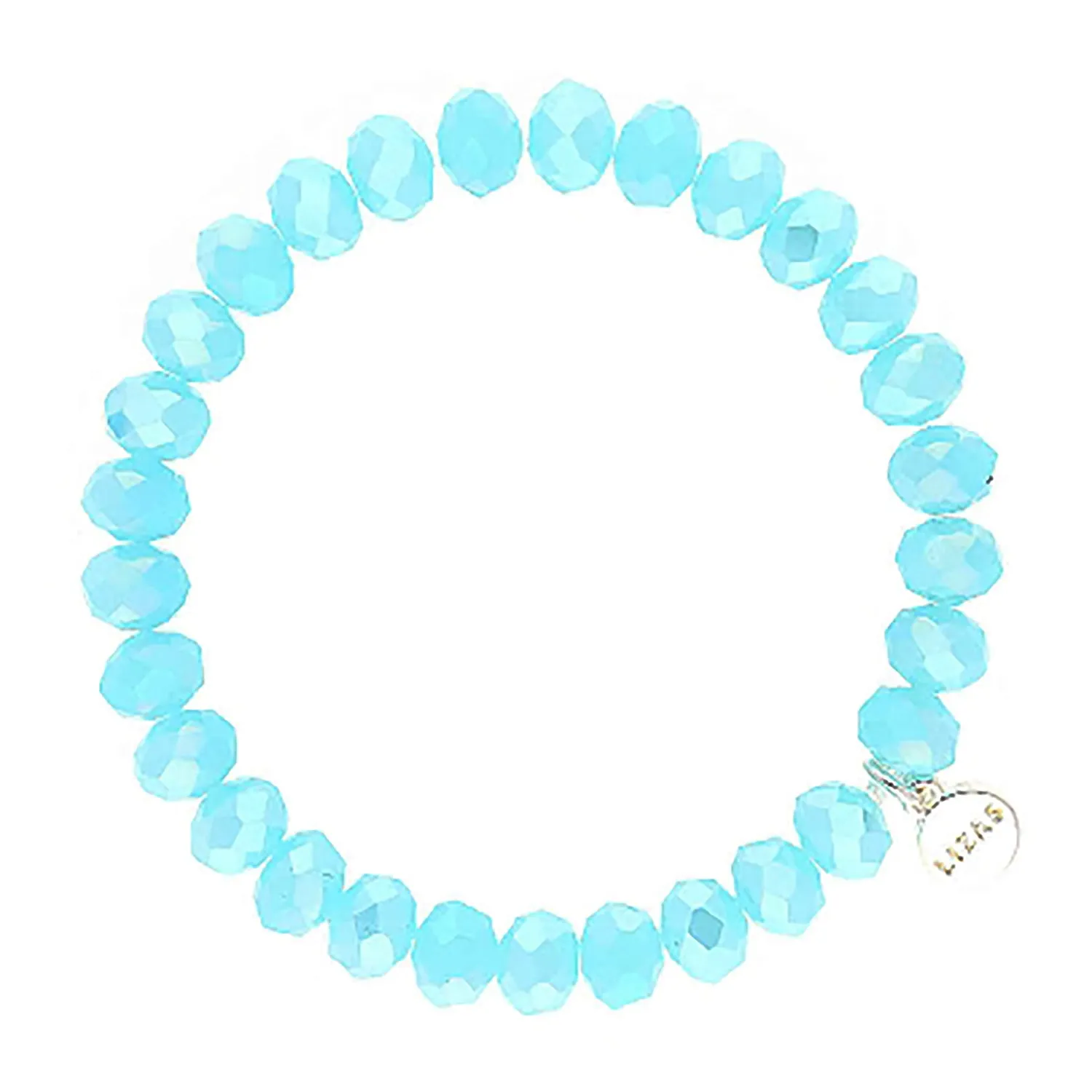 Lizas Clarksville 8mm Crystal Bracelet Sky Blue