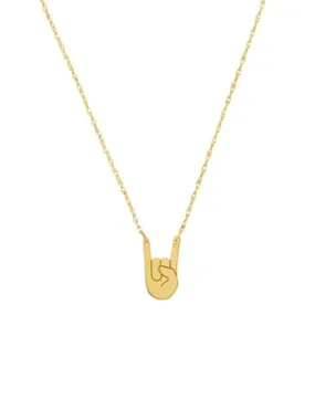 Longhorn Necklace 14K