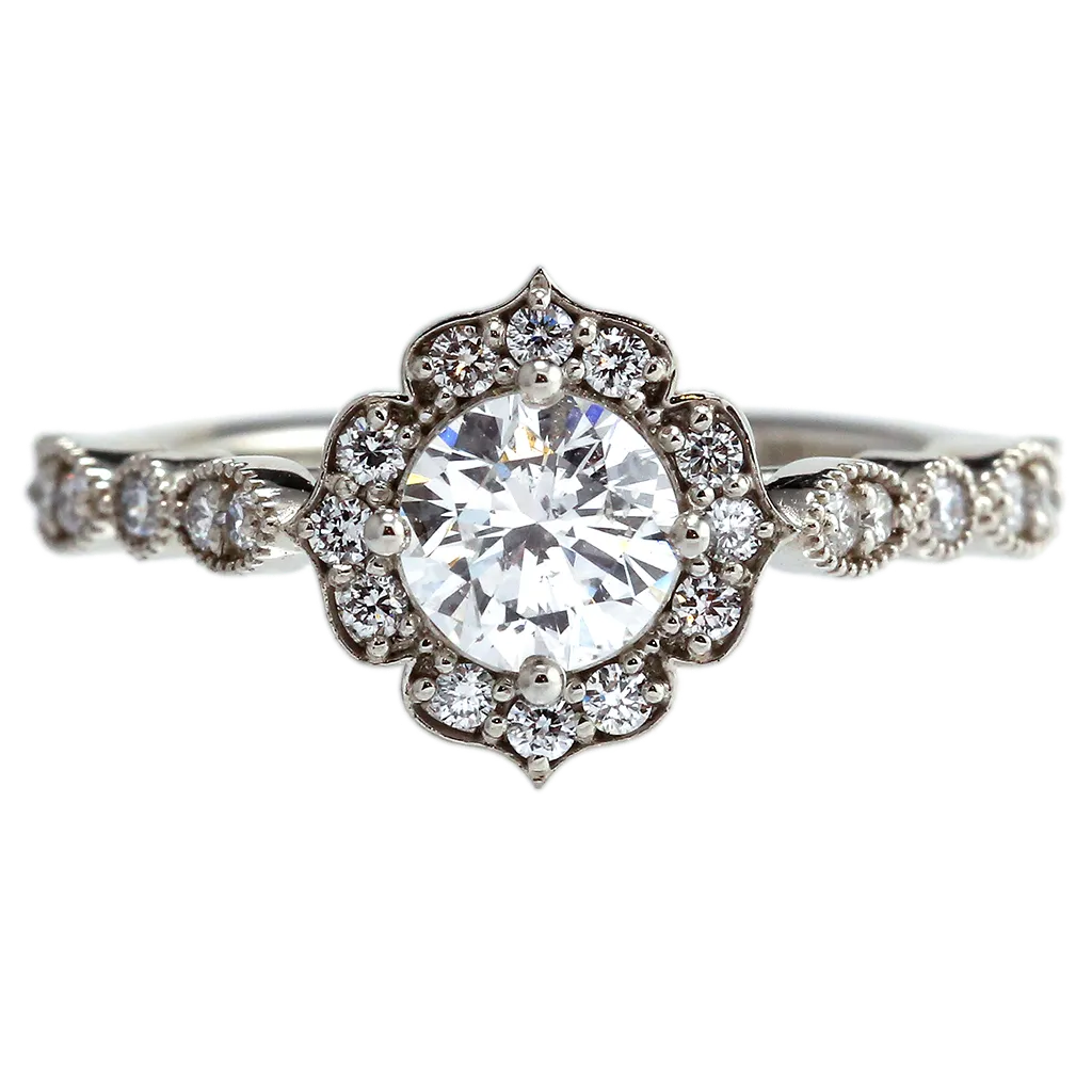 Lotus Diamond Ring