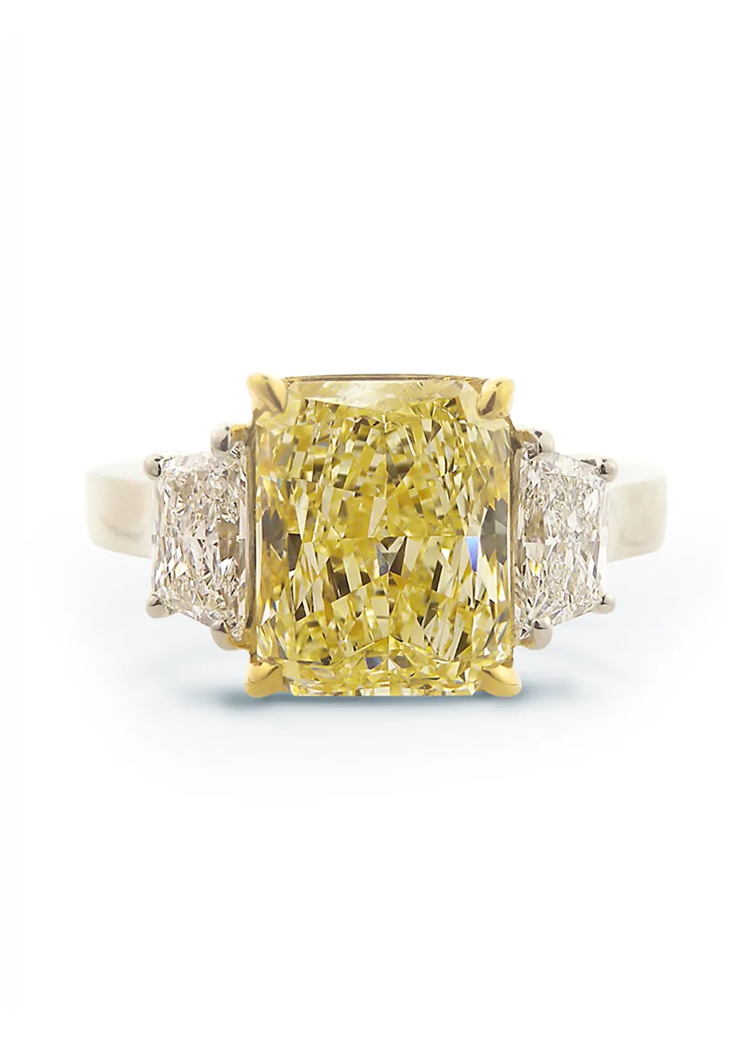 Louis Glick 5-ct Fancy Yellow Starburst Diamond Ring