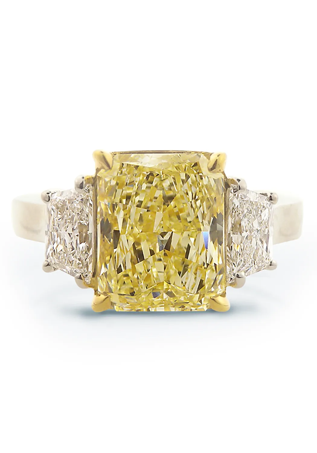 Louis Glick 5-ct Fancy Yellow Starburst Diamond Ring