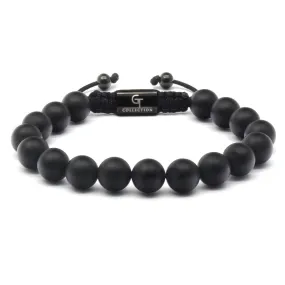 Men's MATTE ONYX Beaded Bracelet - One Size Fits All