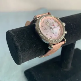 Michele CSX Mother of Pearl Face Pink Watch