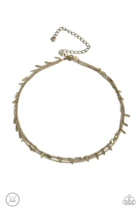 Monochromatic Magic - Brass Choker Necklace