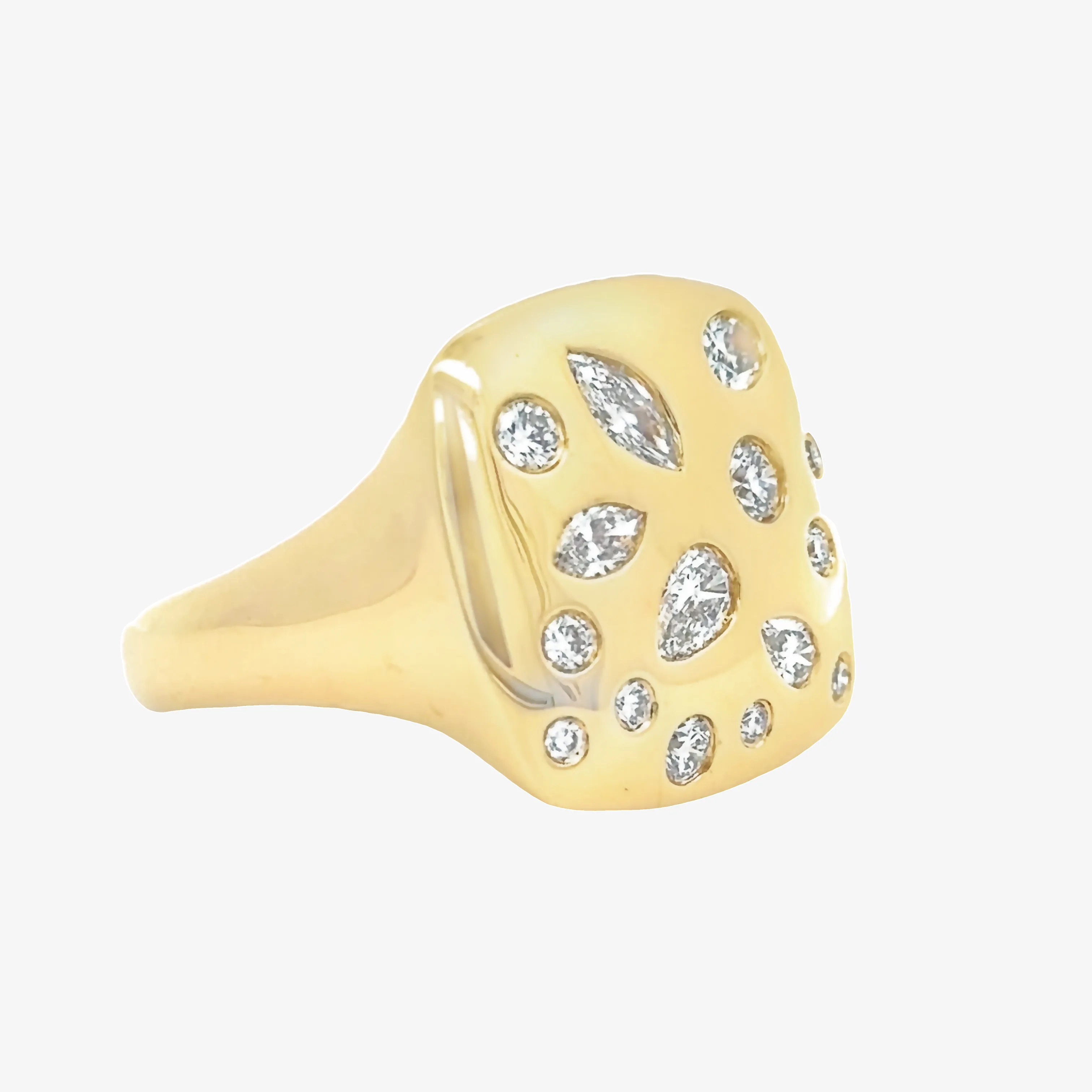 Multi Shape Inlay Diamond Ring