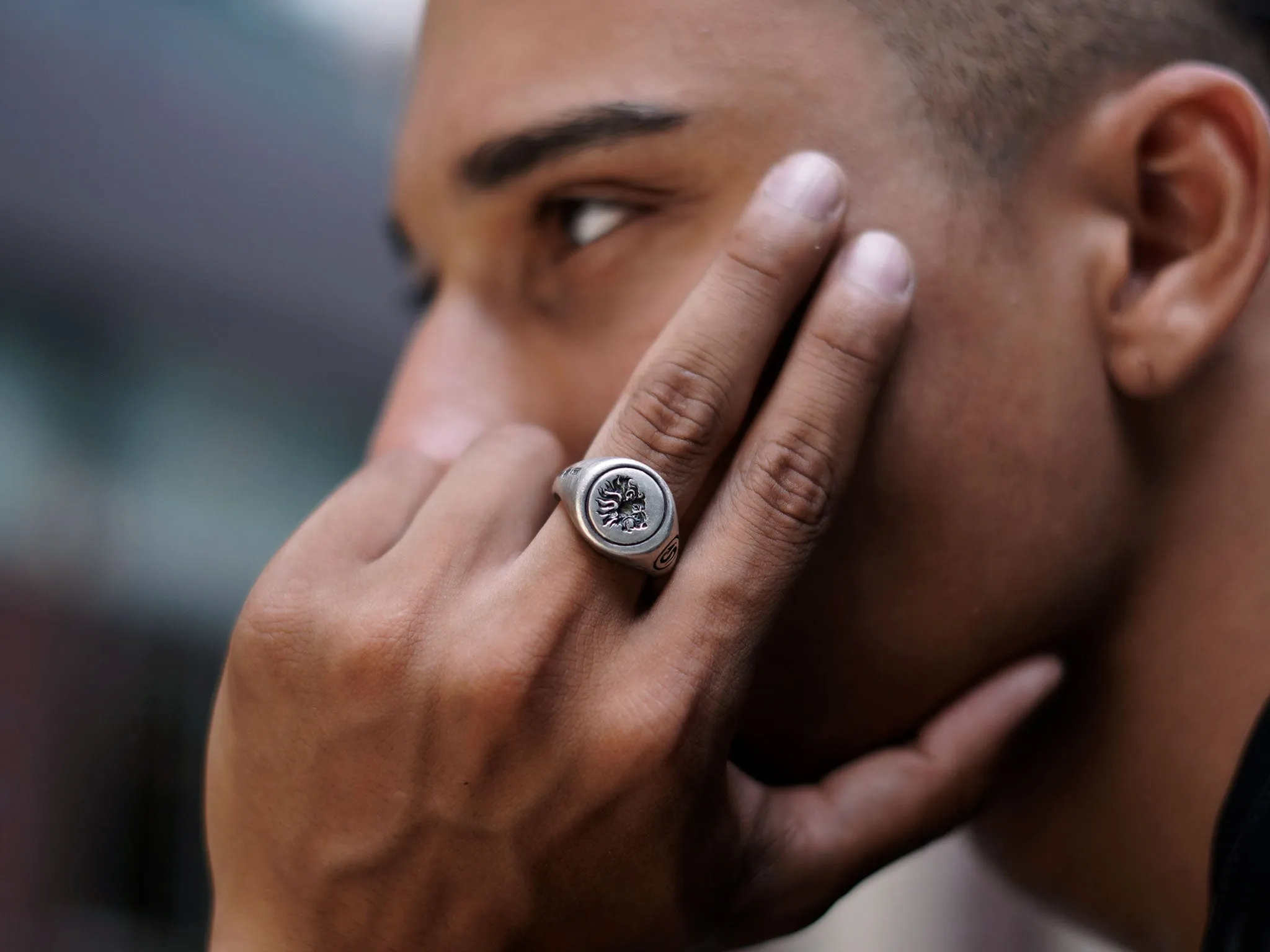 Octopus Signet Ring in Sterling Silver