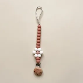 Pacifier Clip/Floral - Blush