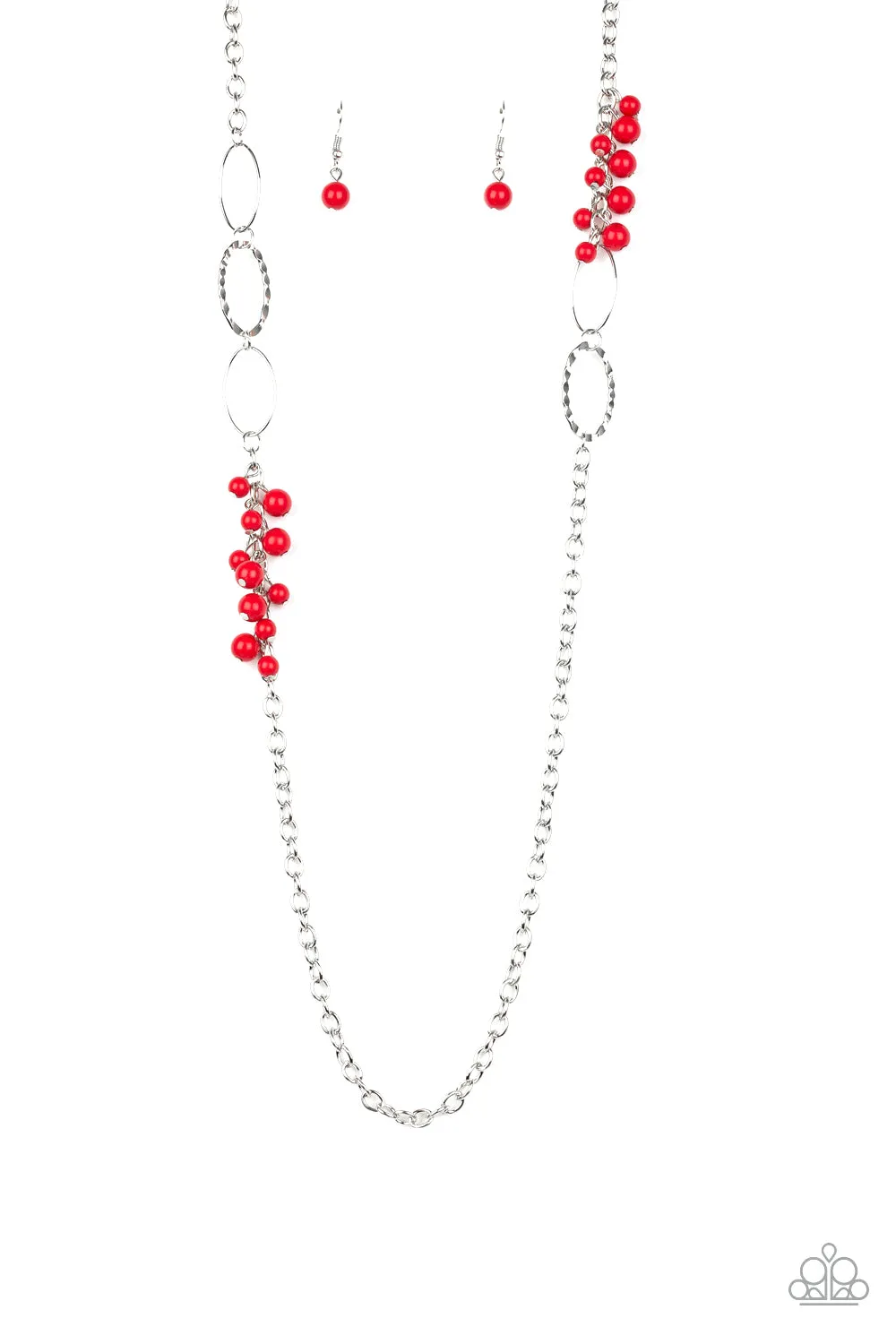 Paparazzi Necklace ~ Flirty Foxtrot - Red