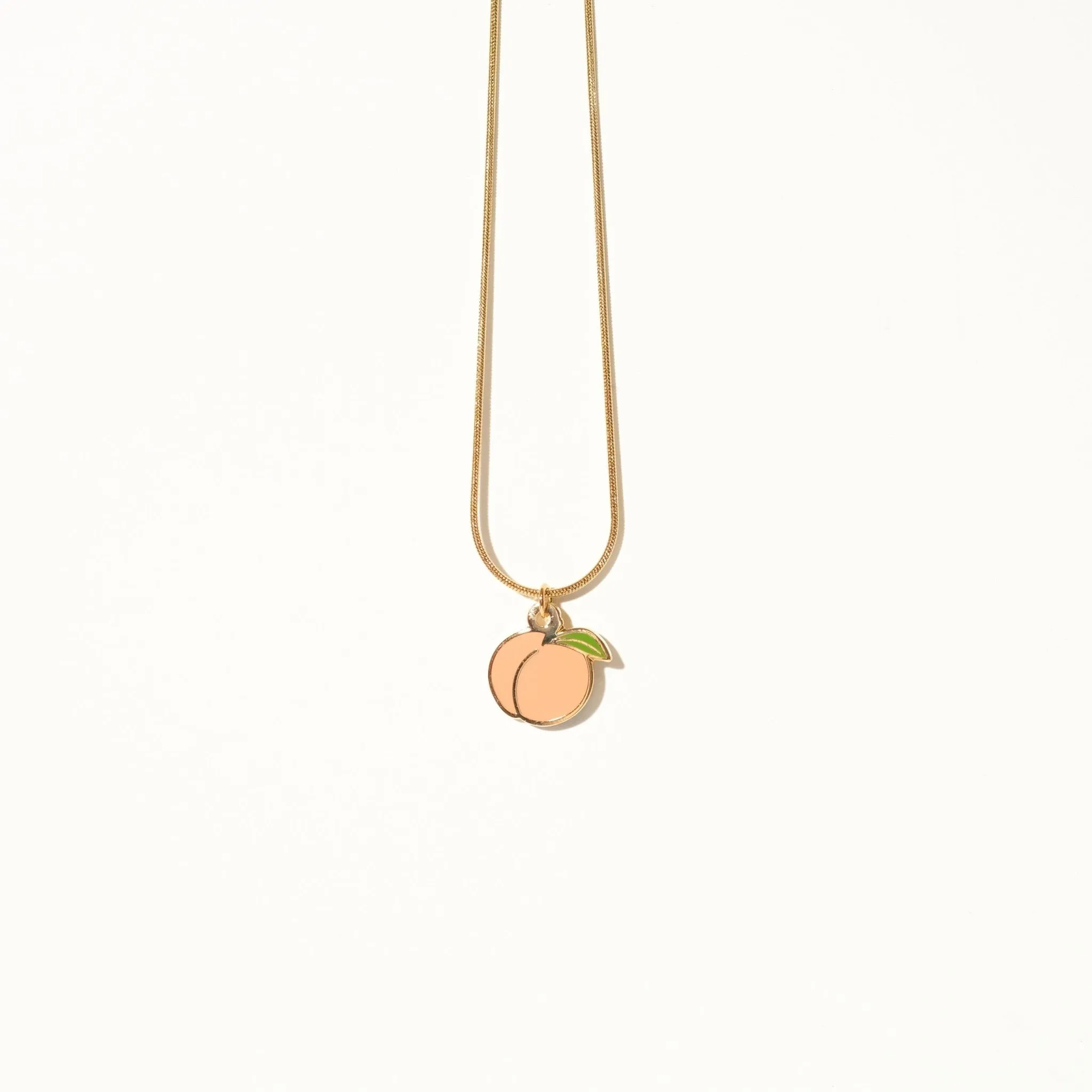 Peach Booty Charm Necklace