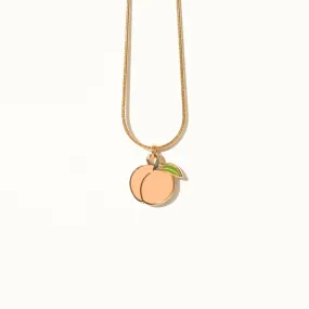 Peach Booty Charm Necklace