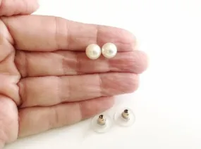 Pearl stud Earrings, white pearl earrings, simulated pearl studs, bridal earrings, tiny stud earrings, wedding earrings, bridesmaid jewelry