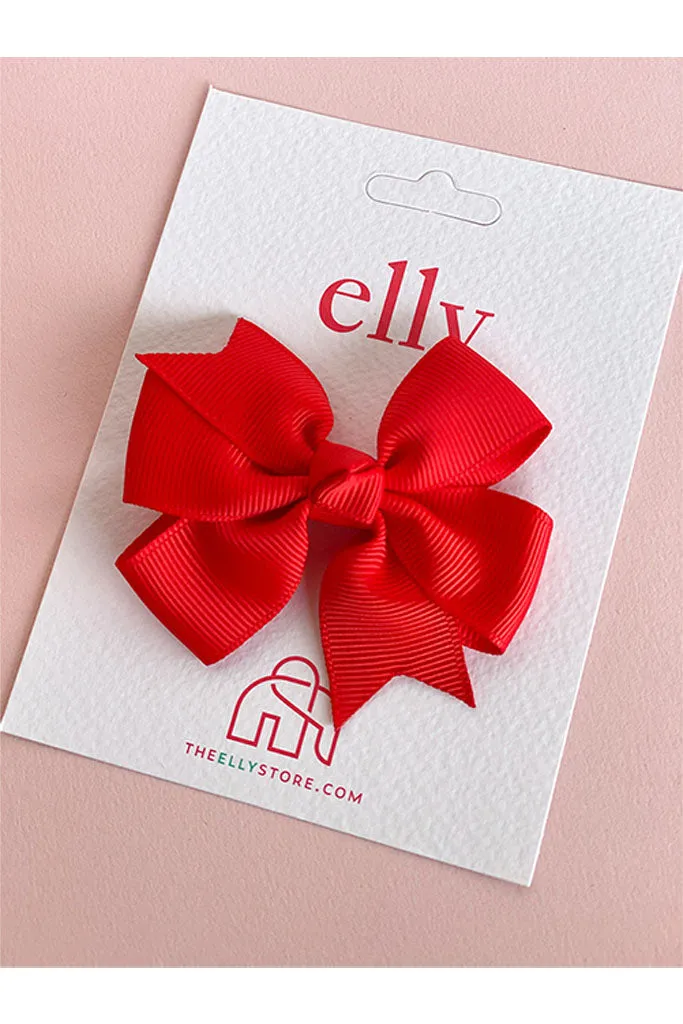 Pinwheel Bow - Red Bright