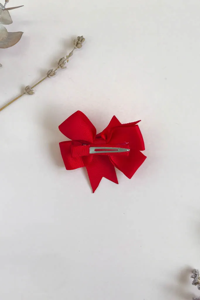 Pinwheel Bow - Red Bright