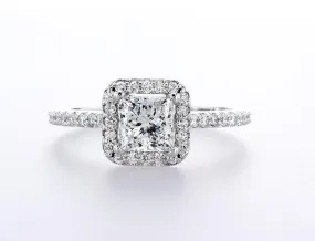 Princess Halo Engagement Ring (1.33Ctw)