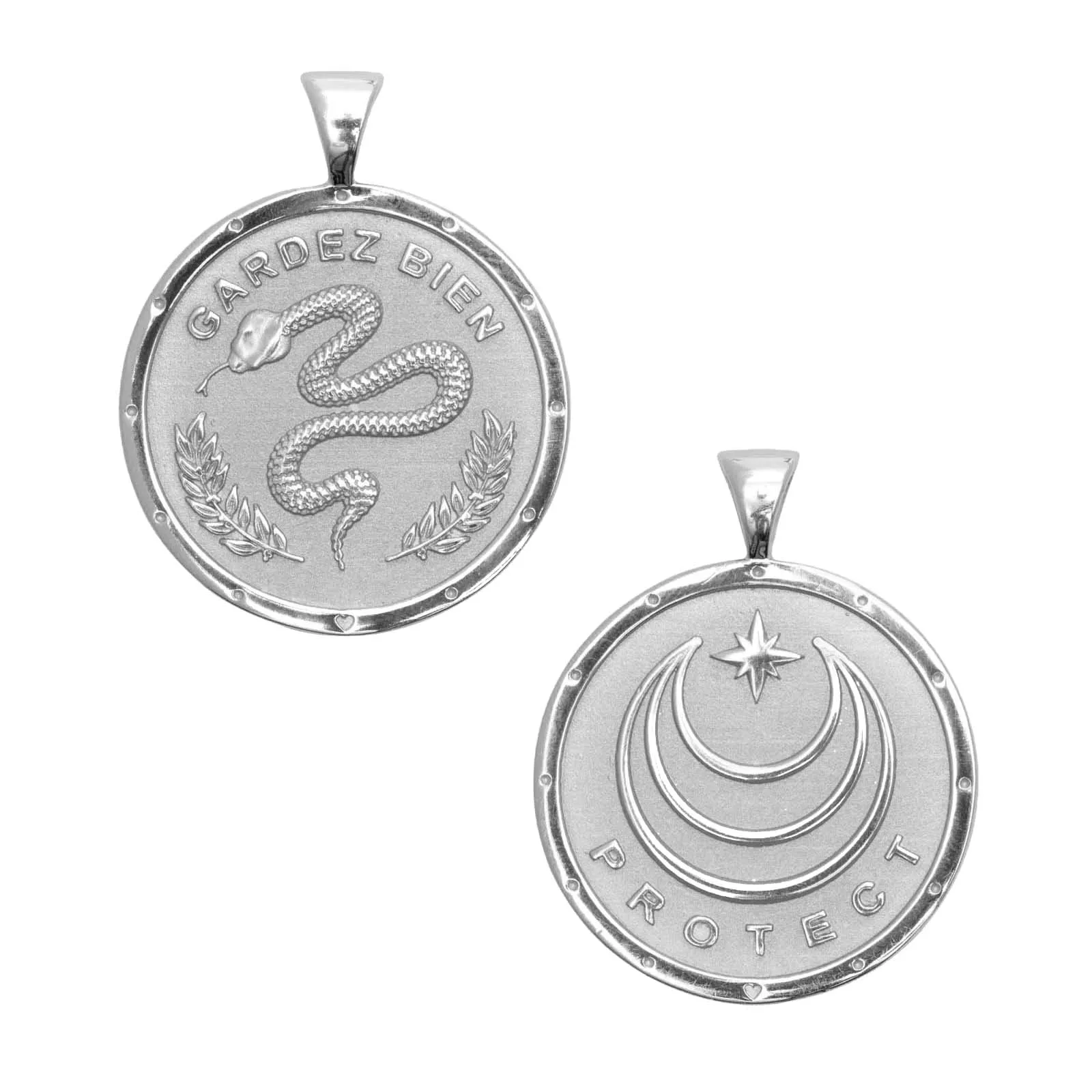 PROTECT JW Original Pendant Coin in Silver