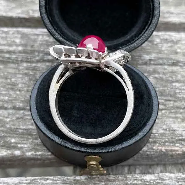 Retro Ruby & Diamond Ring