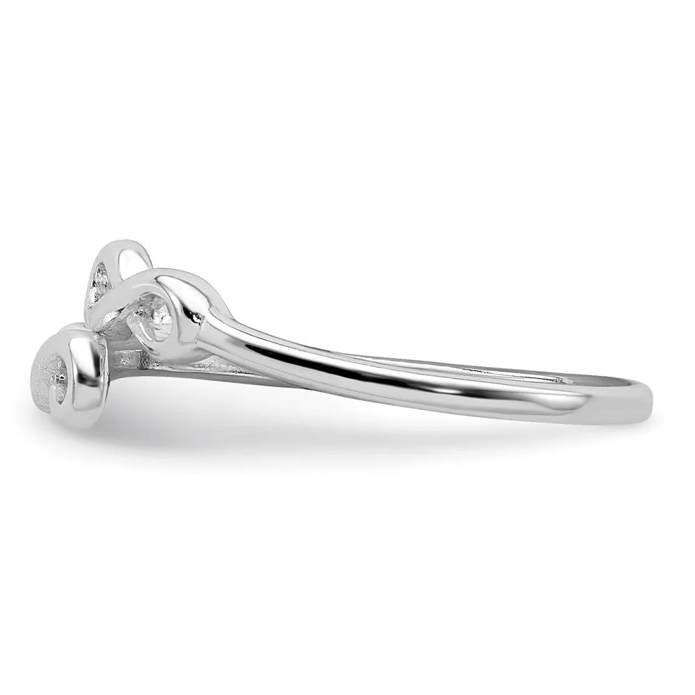 Rhodium Plated Infinity Ring in Sterling Silver