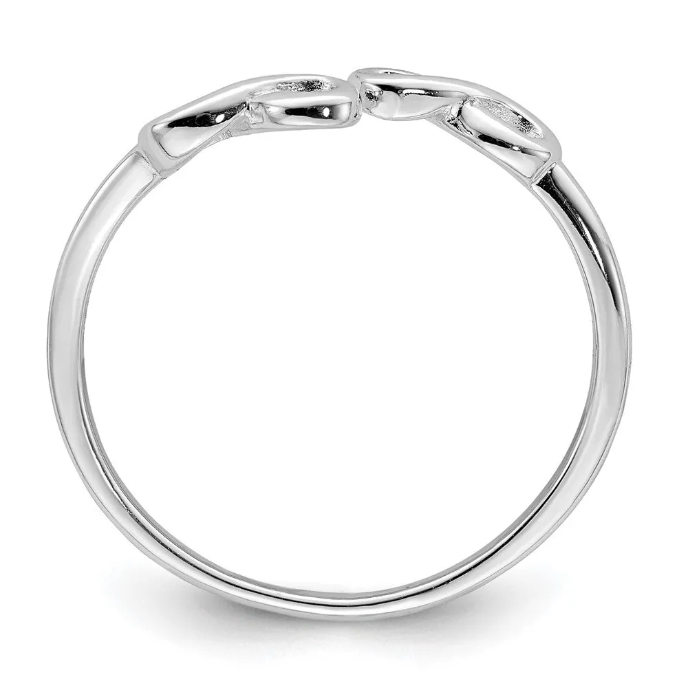 Rhodium Plated Infinity Ring in Sterling Silver