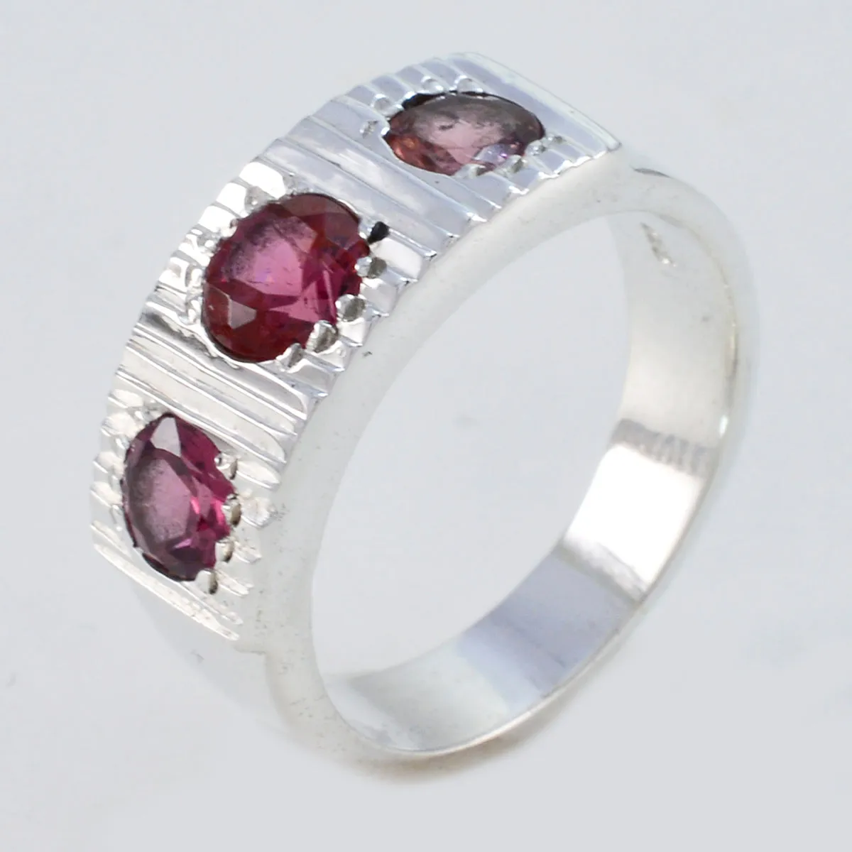 Riyo Engaging Gems Garnet 925 Silver Ring Design Your Own Jewelry