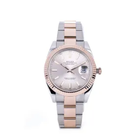 Rolex | 41mm Datejust II, Pink Dial, Fluted Bezel, Oyster Bracelet- 126331