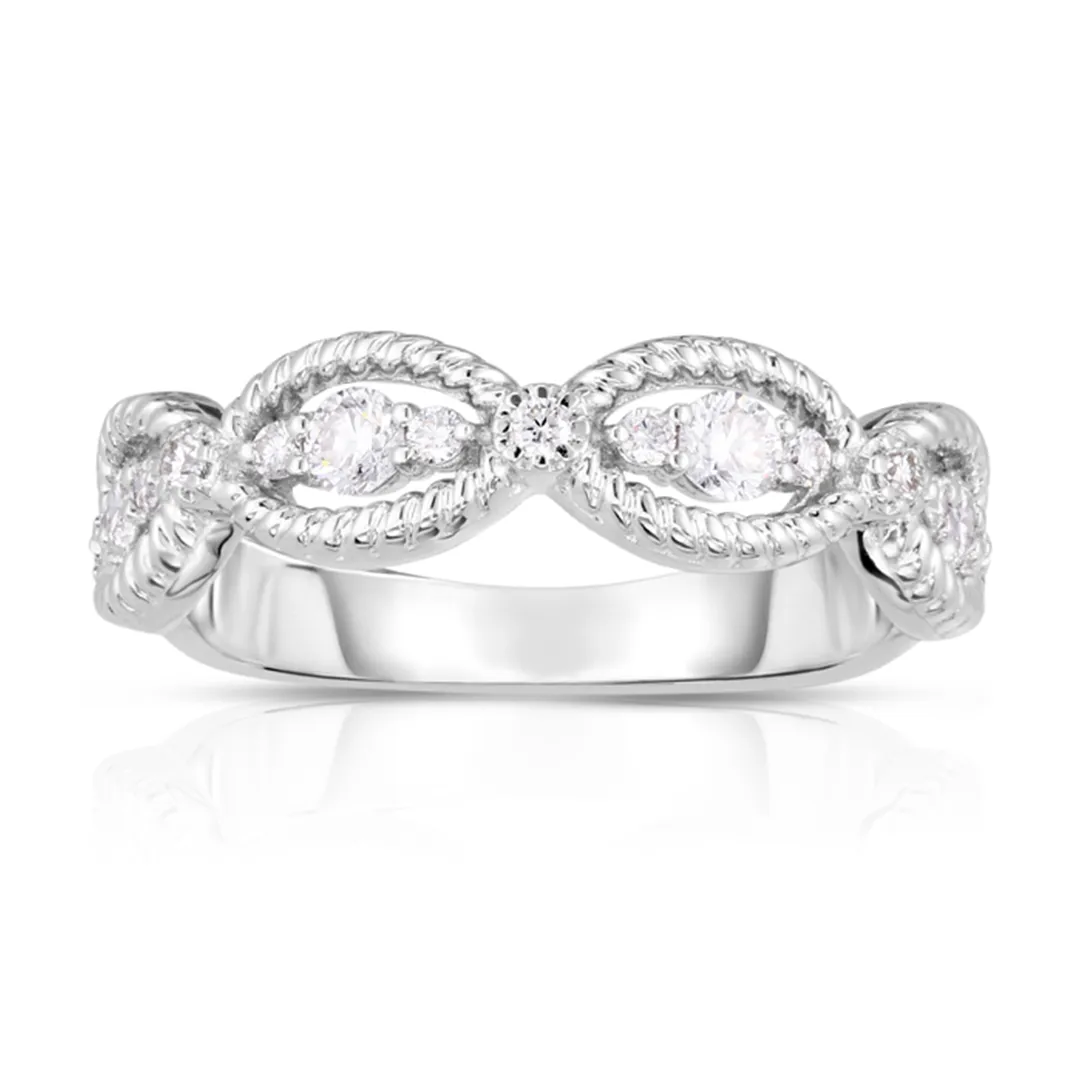 Rope Textured Diamond Band