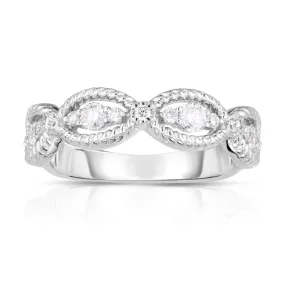 Rope Textured Diamond Band