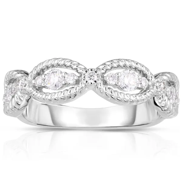 Rope Textured Diamond Band