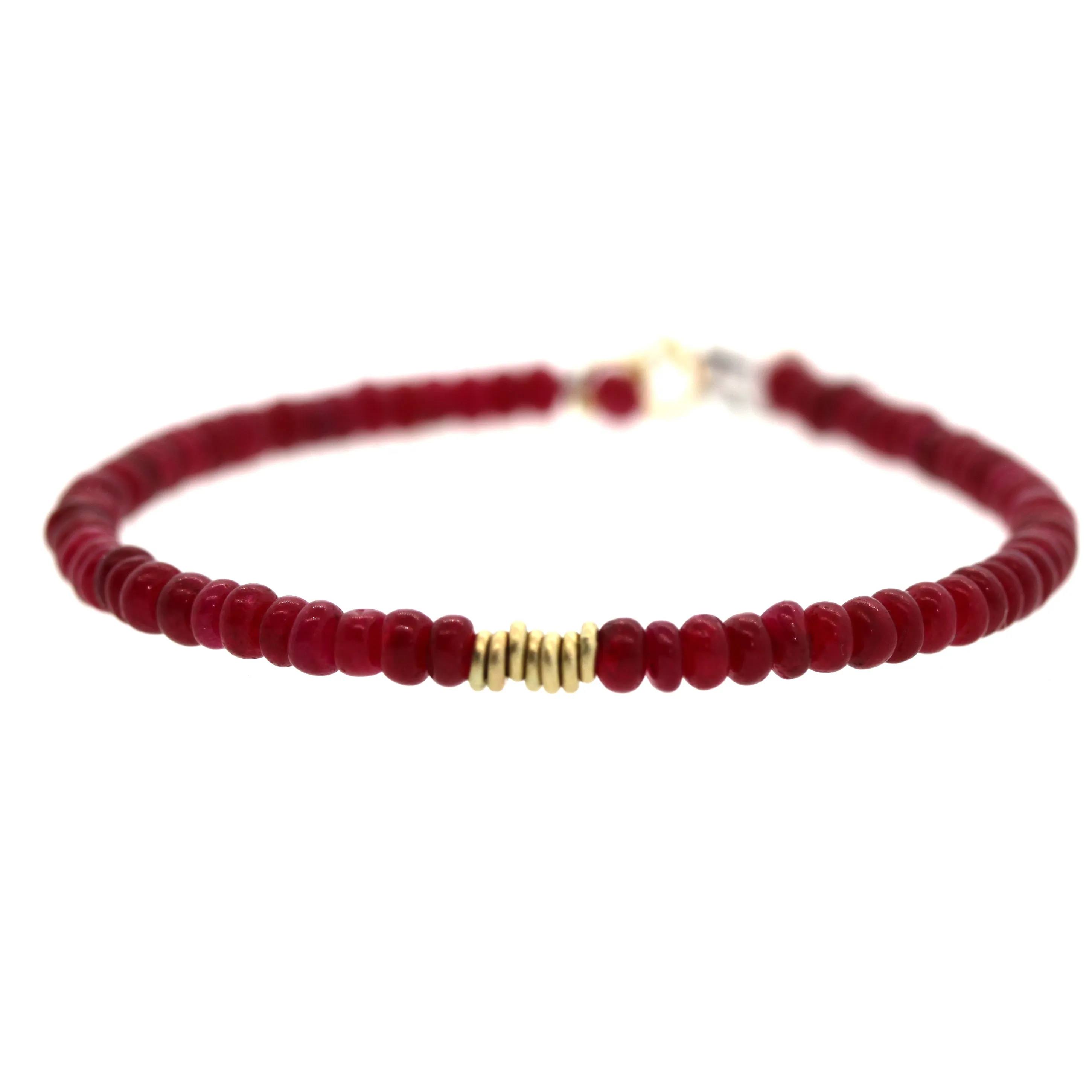 Ruby Gold Ring Bracelet