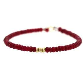 Ruby Gold Ring Bracelet