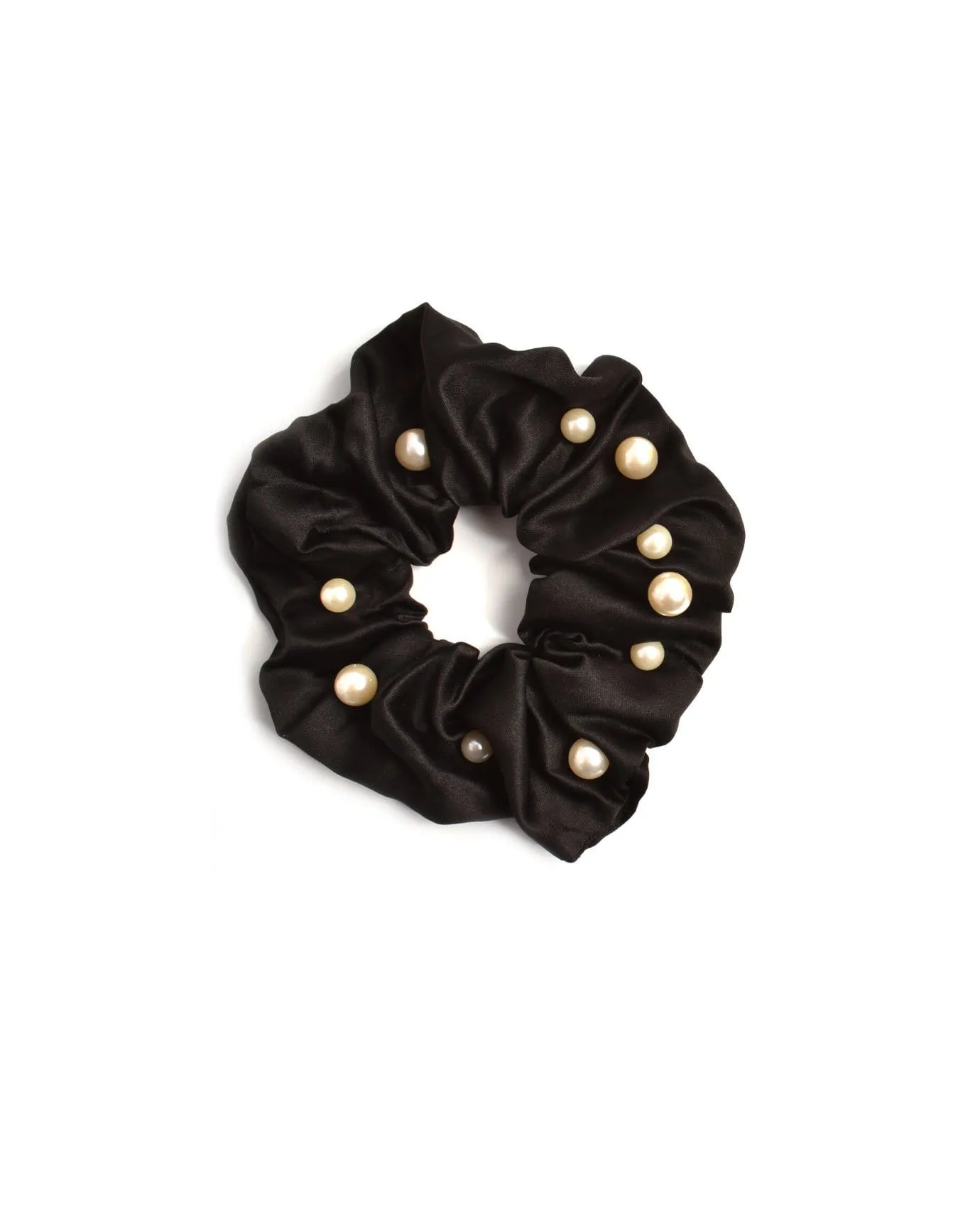 Satin and Pearl Scrunchies